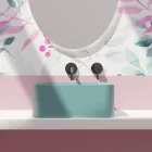 Lavatório de apoio de cerâmica com resíduos incluídos Made in Italy - Caixa Viadurini