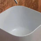 Design moderno de cerâmica bancada lavatório Star Square 40x40 cm Viadurini