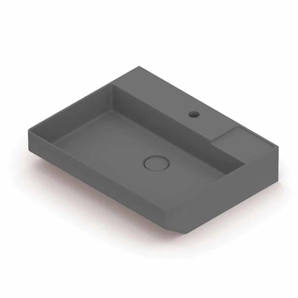 Lavatório de cerâmica de bancada feito na Itália, Viviano Viadurini