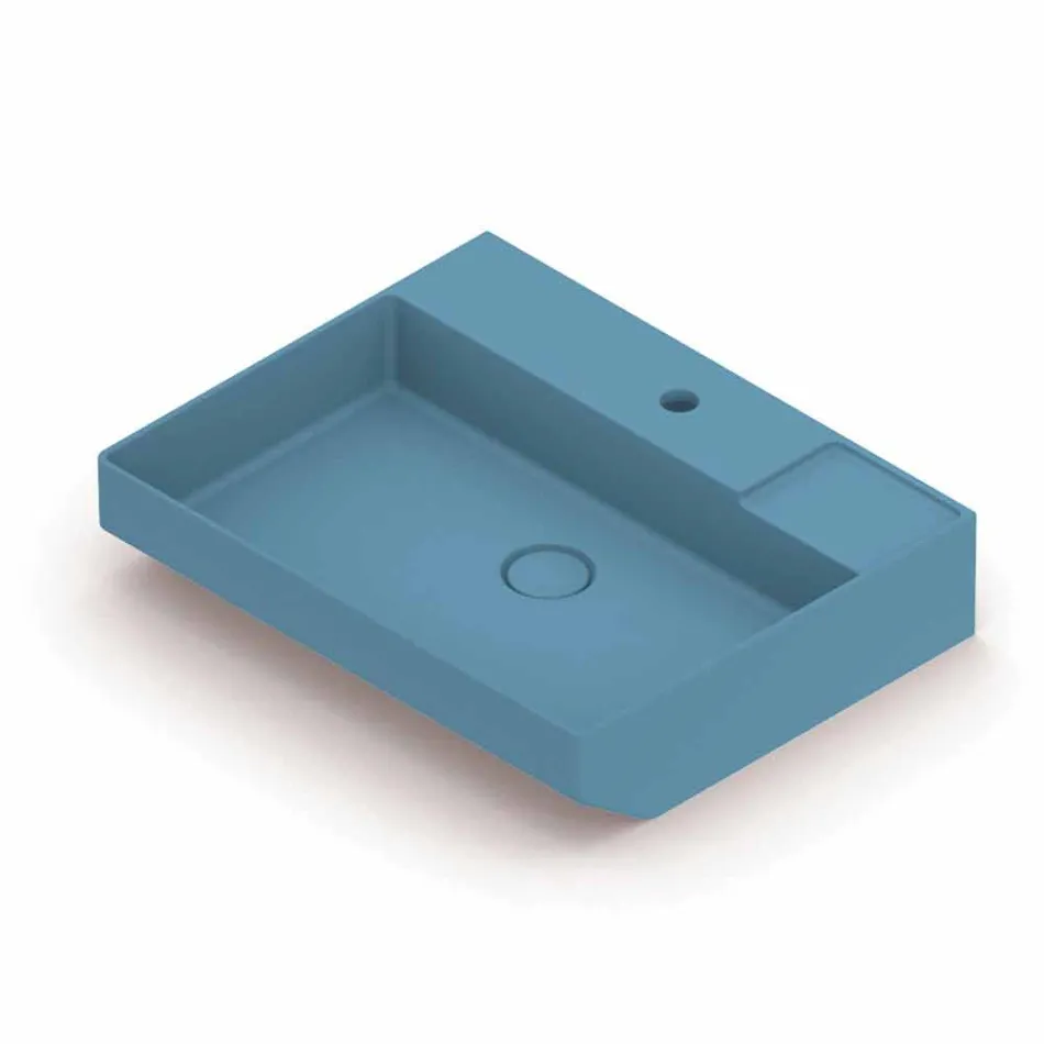 Lavatório de cerâmica de bancada feito na Itália, Viviano Viadurini