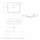 Lavatório de cerâmica de bancada feito na Itália, Viviano Viadurini