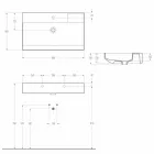 Lavatório de cerâmica de bancada feito na Itália, Viviano Viadurini