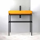 Lavatório de cerâmica de bancada feito na Itália, Viviano Viadurini