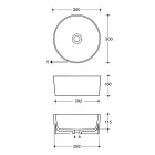 Lavatório de bancada de cerâmica de diversos acabamentos fabricado na Itália - Bolas Viadurini