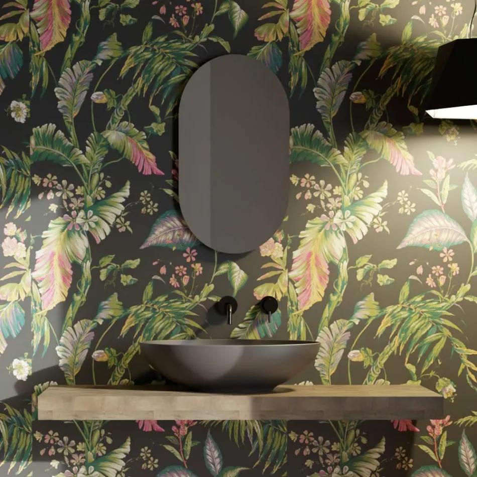 Lavatório de apoio em cerâmica brilhante ou fosca Made in Italy - Ferry Viadurini