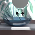 Lavatório de apoio em cerâmica brilhante ou fosca Made in Italy - Ferry Viadurini