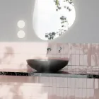 Lavatório de apoio em cerâmica brilhante ou fosca Made in Italy - Ferry Viadurini