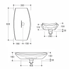 Lavatório de apoio em cerâmica pintada de design feito na Itália Laura Viadurini