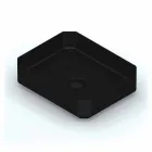 Lavatório de cerâmica moderna bancada feita na Itália, Zulimo Viadurini