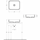Lavatório de cerâmica moderna bancada feita na Itália, Zulimo Viadurini