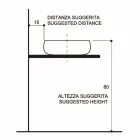 Raku cerâmica bancada lavatório feito à mão na Itália, Ramon Viadurini