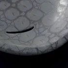 Lavatório de apoio em cerâmica de coco cinza impresso em Itália Glossy Viadurini