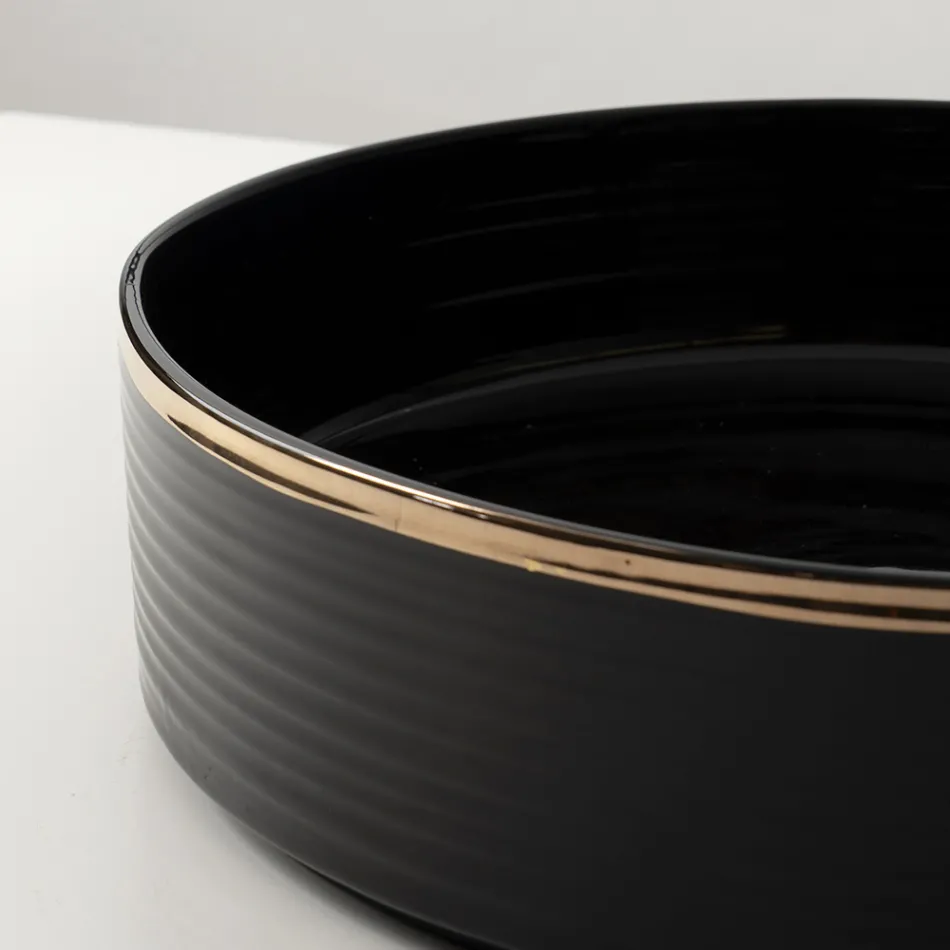 Pia de bancada em porcelanato com borda esmaltada - Vibração Viadurini