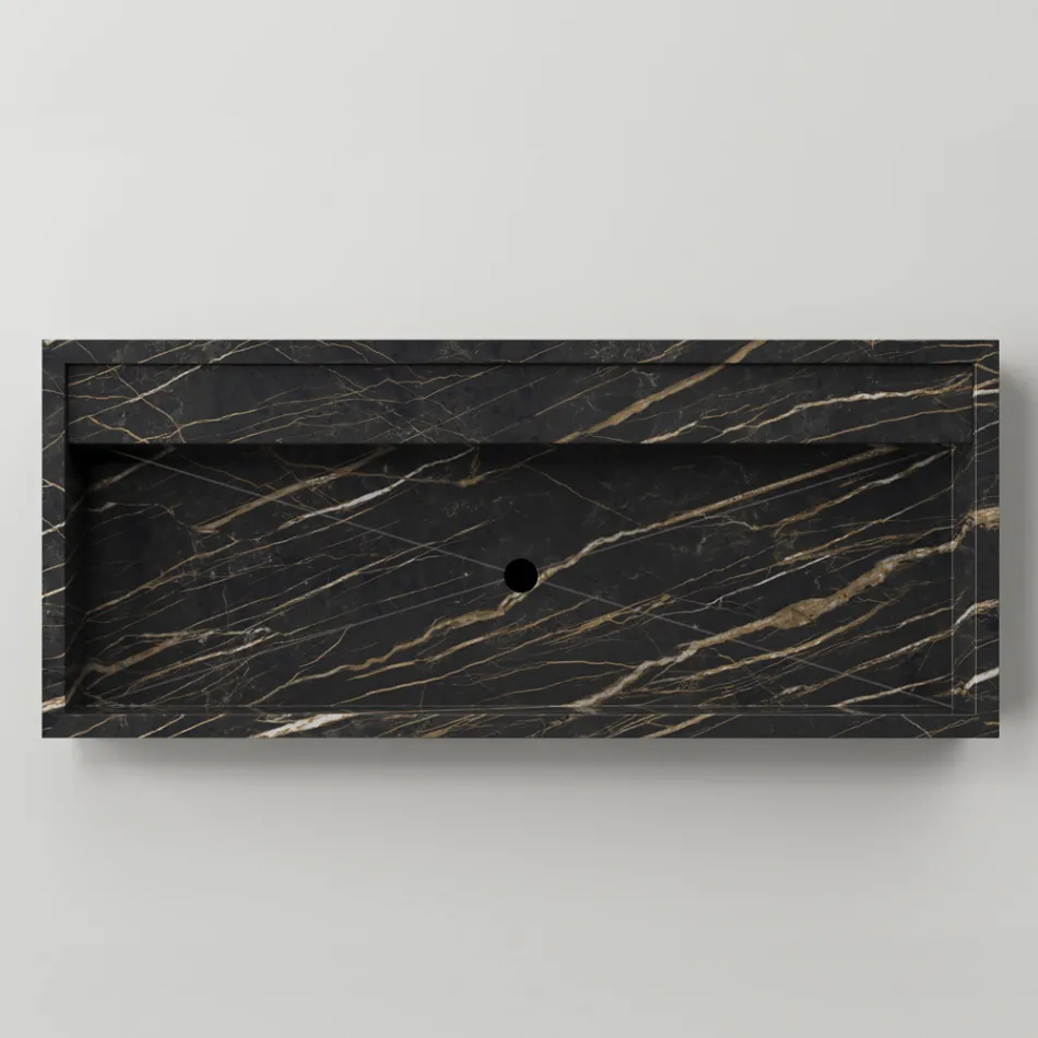 Lavatório de apoio em grés porcelanato efeito mármore Made in Italy - Cervia Viadurini