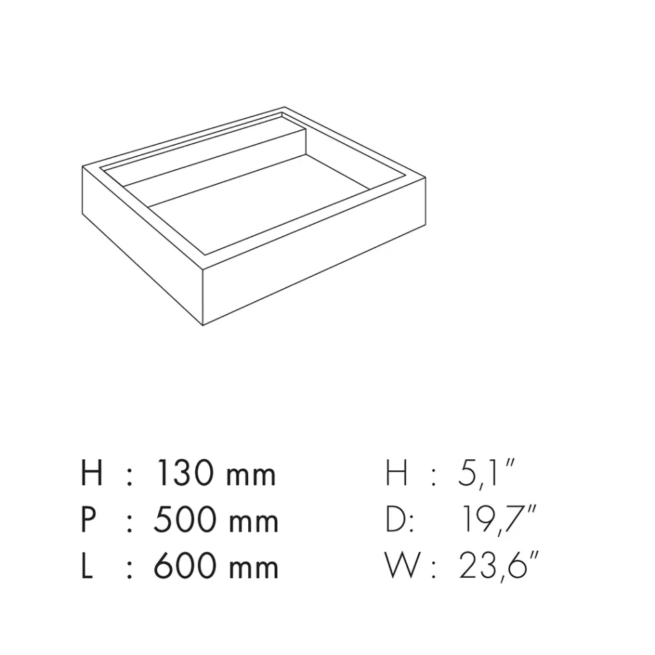 Lavatório de apoio em grés porcelanato efeito mármore Made in Italy - Cervia Viadurini