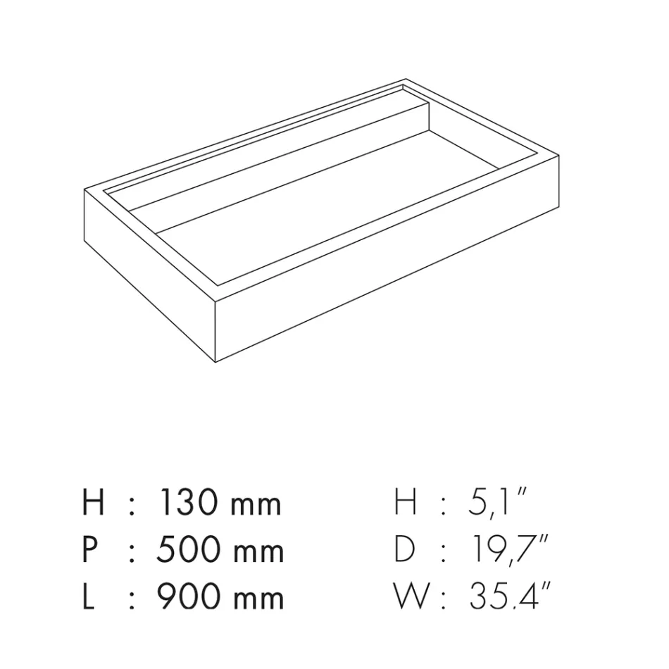 Lavatório de apoio em grés porcelânico efeito mármore Made in Italy - Cervia Viadurini