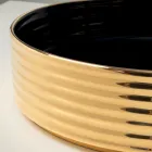 Lavatório de bancada em porcelanato ondulado, fabricado na Itália - Vibrazione Viadurini