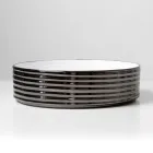 Lavatório de bancada em porcelanato ondulado, fabricado na Itália - Vibrazione Viadurini