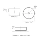 Lavatório de bancada Halo em porcelanato torneado à mão, fabricado na Itália. Viadurini