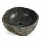 Lavatório de bancada em pedra natural do rio Agra Viadurini