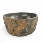 Lavatório de bancada em pedra natural do rio Agra Viadurini