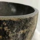 Lavatório de bancada em pedra natural do rio Agra Viadurini