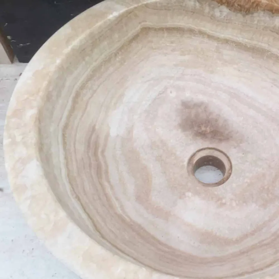 lavatório em pedra natural, uma peça, Ana Viadurini