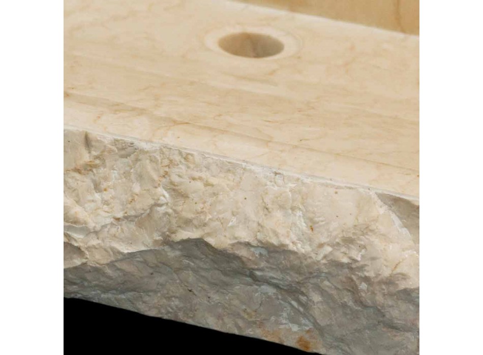 Lavatório Suporte de pedra natural Sam White, uma peça Viadurini