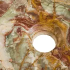 Lavatório de bancada em pedra ônix Leila, peça única feita à mão Viadurini