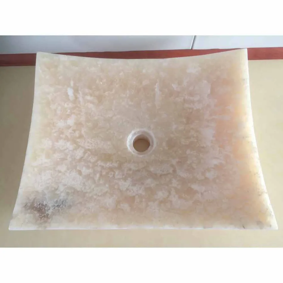 Lavatório de pedra natural Onyx Amor, peça única Viadurini