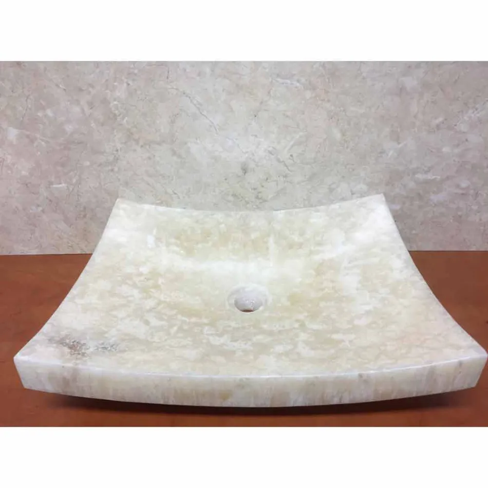 Lavatório de pedra natural Onyx Amor, peça única Viadurini