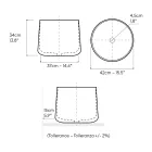 Lavatório de bancada em porcelana torneada à mão - Nomad Viadurini
