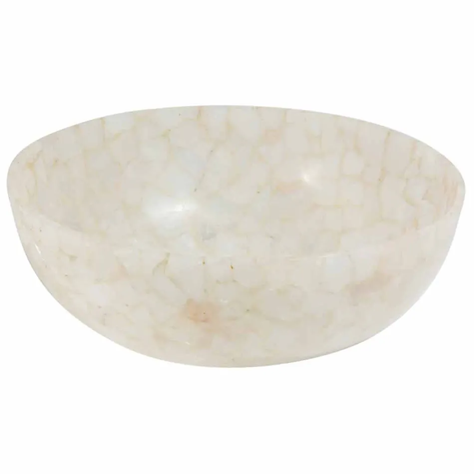 Lavatório de bancada de cristal de quartzo de Tala, peça única feita à mão Viadurini