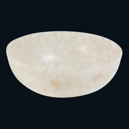 Lavatório de bancada de cristal de quartzo de Tala, peça única feita à mão Viadurini