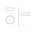 Lavatório de apoio em Raku Clay Platinum Finish Made in Italy - Ribano Viadurini