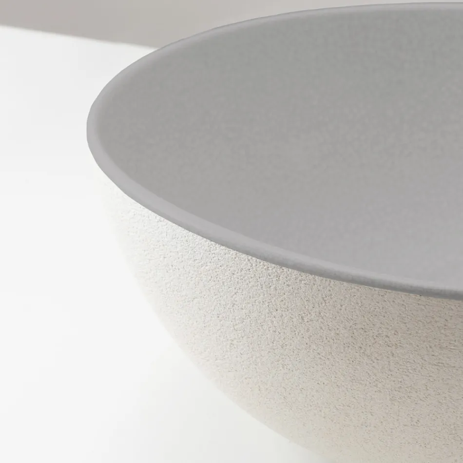 Pia de bancada Raku torneada à mão, fabricada na Itália - Magma Viadurini