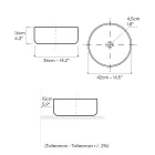 Lavatório de bancada Balance, em terra vermelha natural, com acabamento manual. Viadurini