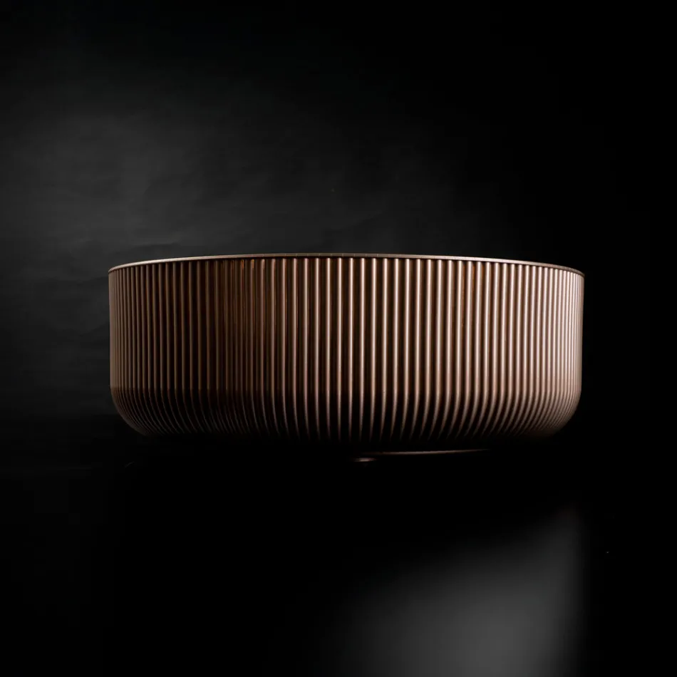 Pia de bancada em vidro veneziano revestido com resina e pintado - Excelsior Viadurini