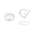 Lavatório oval inclinado de cerâmica com design moderno - Papavero Viadurini