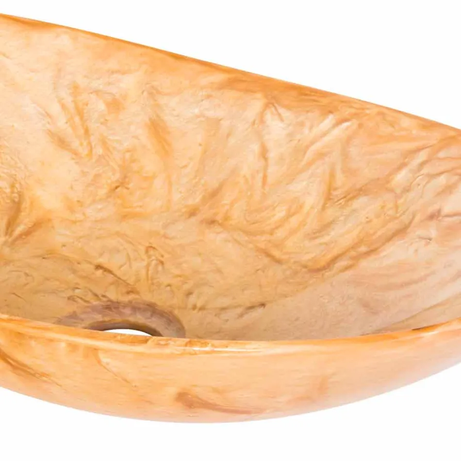 Lavatório de apoio moderno em resina - Malegno Viadurini