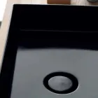 Lavatório de suporte de cerâmica preta moderna Icon Alice Ceramics Viadurini