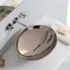 Lavatório de cerâmica moderna bancada feita na Itália Viadurini