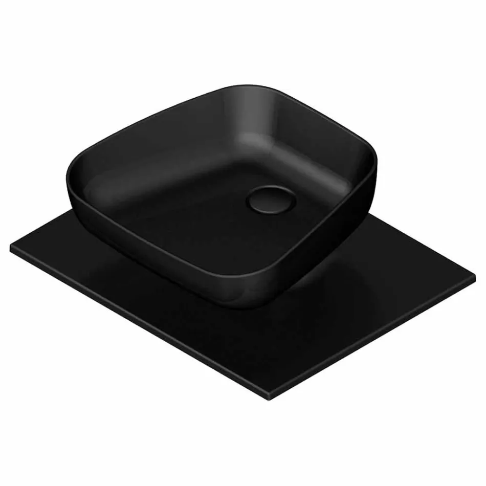 Lavatório de cerâmica moderna de bancada em Itália, Reale Viadurini