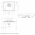 Lavatório de cerâmica moderna de bancada em Itália, Reale Viadurini