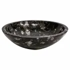 Lavatório de apoio de mármore moderno com fósseis - Mesagne Viadurini