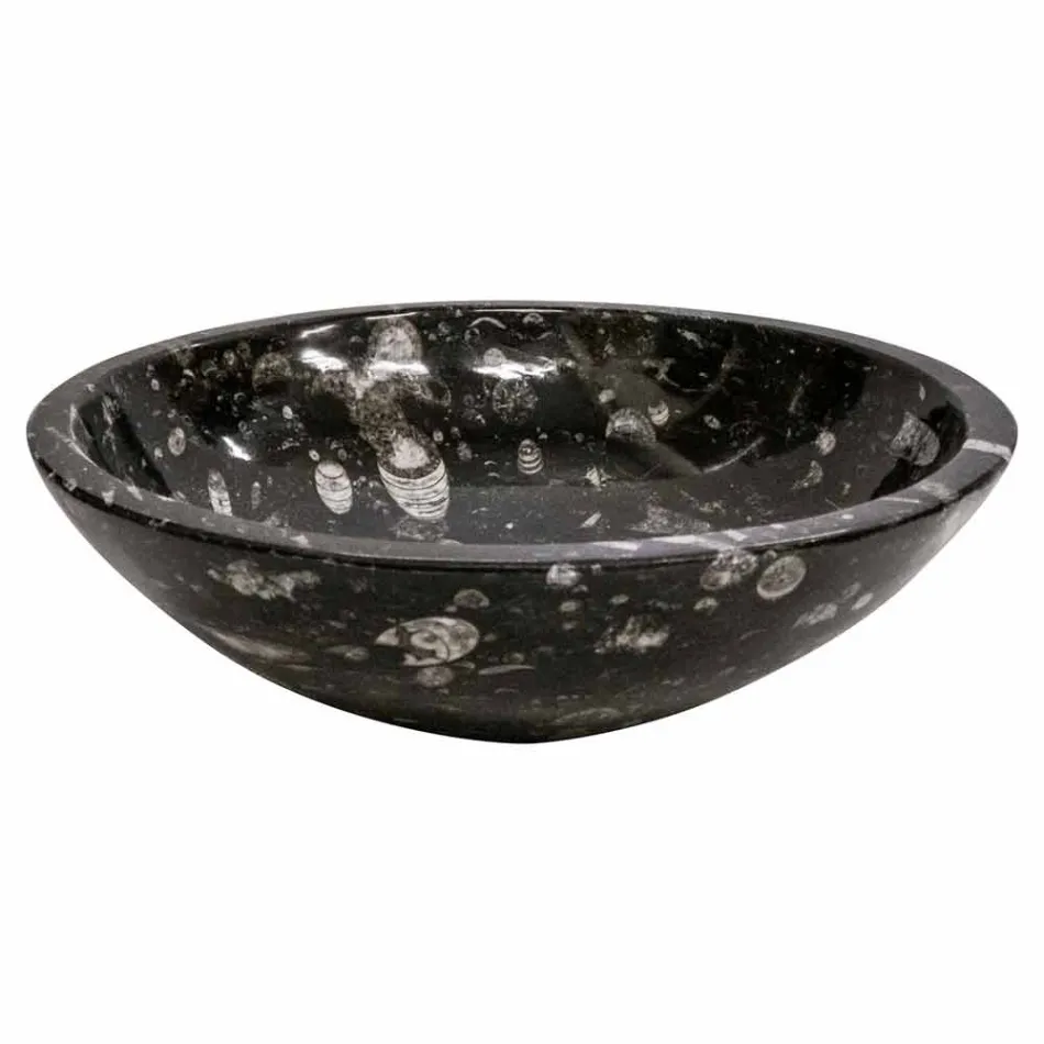 Lavatório de apoio de mármore moderno com fósseis - Mesagne Viadurini