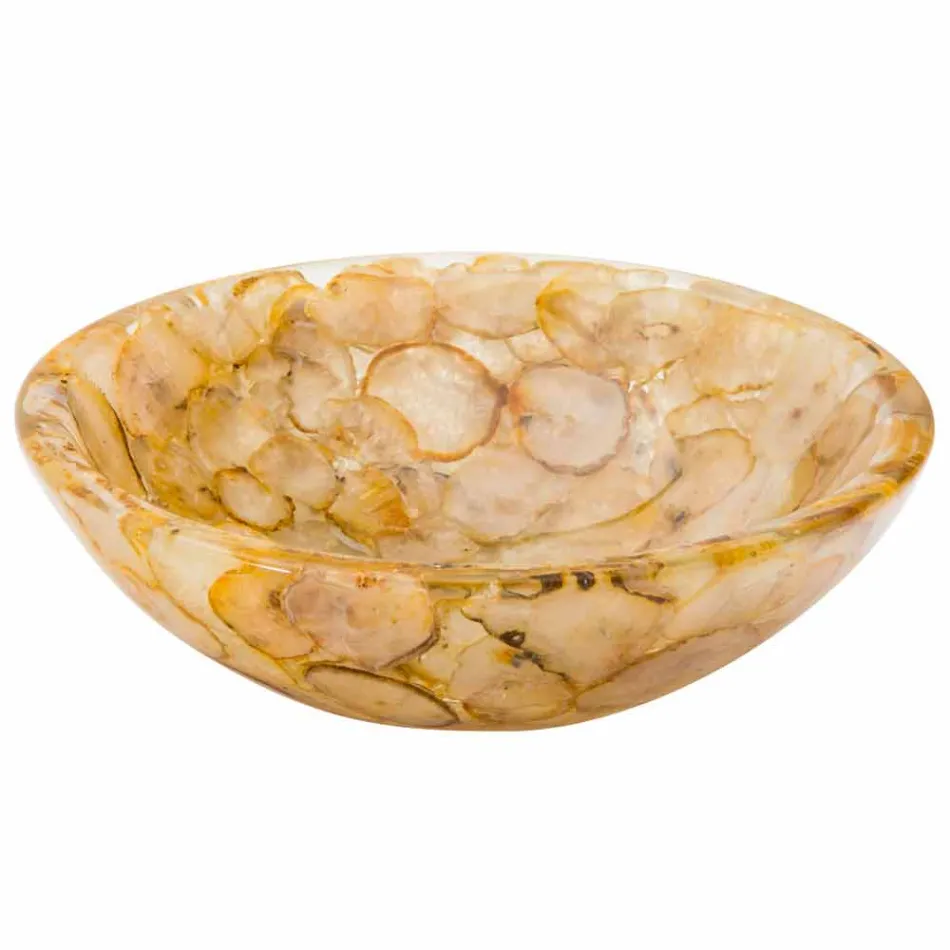 Pia bancada moderna em resina artificial e pedra de ágata Petra Viadurini