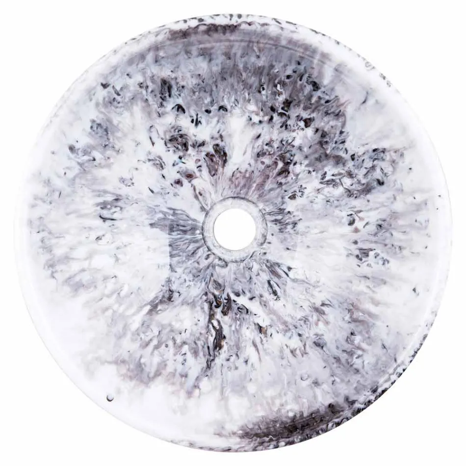 Lavatório moderno de bancada em resina marrom e preta - Dogliola Viadurini