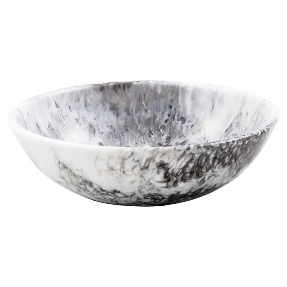 Lavatório moderno de bancada em resina marrom e preta - Dogliola Viadurini