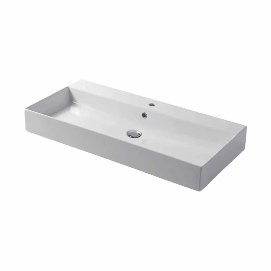 Projeto bancada ou lavatório de parede em cerâmica colorida Leivi Viadurini